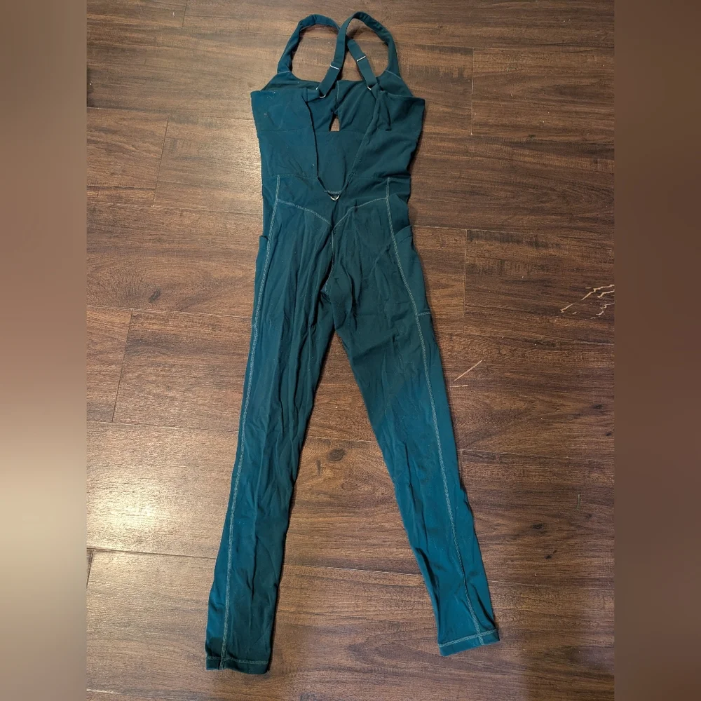 Popflex Women’s Teal Active Jumpsuit - Sleek Full-Length Workout One-Piece - Picture 8 of 11